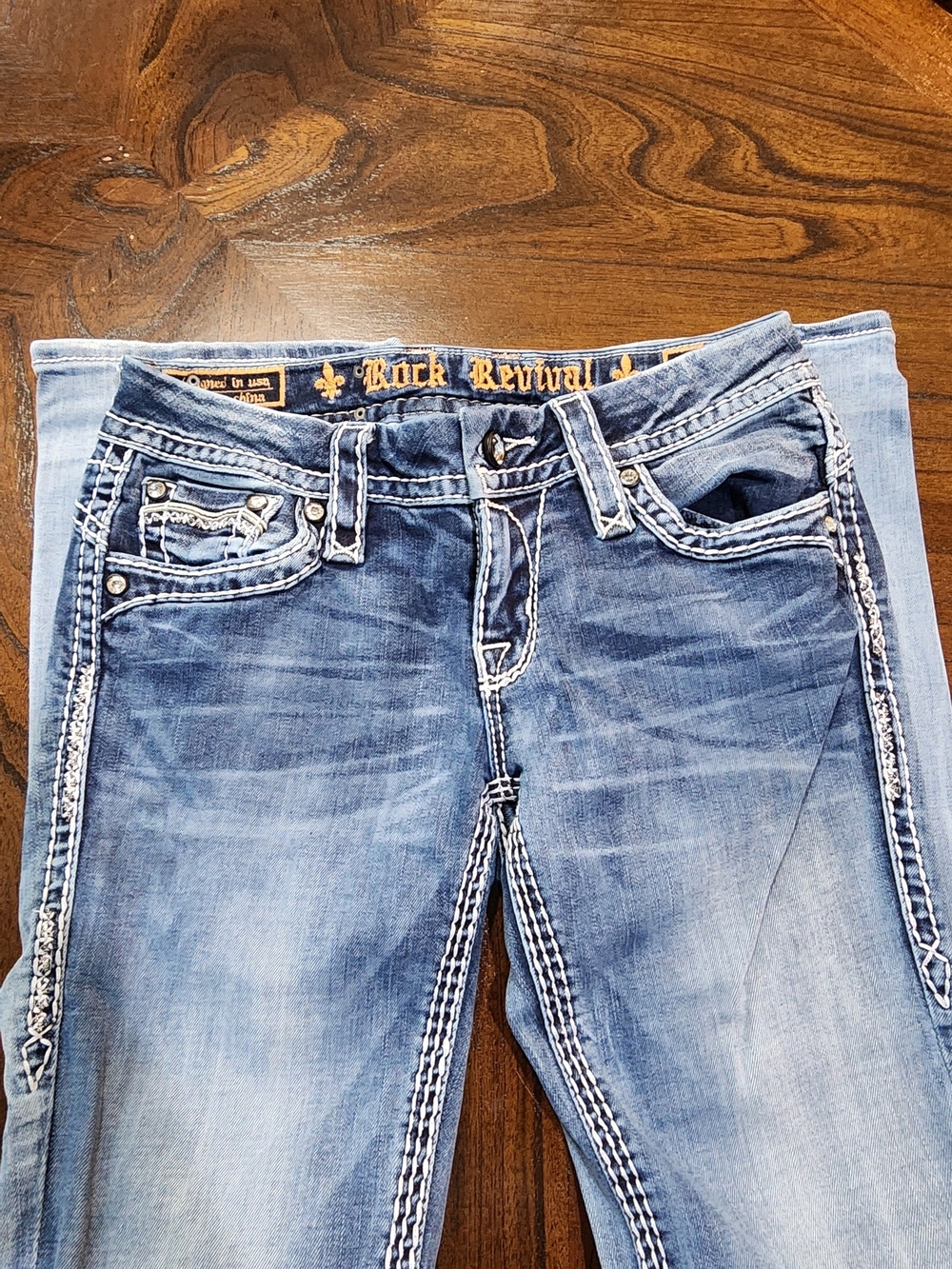Rock Revival Women's Mid Wash Blue Jeans - Bootcut